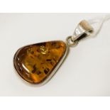 STERLING SILVER BALTIC AMBER PENDANT