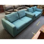 3 + 2 SEATER SOFA IN BLUE - EX DEMO