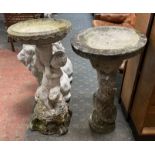 2 GARDEN BIRD BATHS