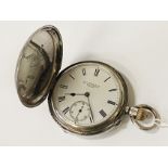 SILVER FULL HUNTER POCKET WATCH - G.E FRODSHAM, PICCADILLY LONDON