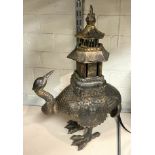 CHINESE BRONZE BIRD CENSER 46CMS (H) APPROX