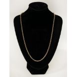 9CT GOLD BELCHER CHAIN - APPROX 4.8 GRAMS