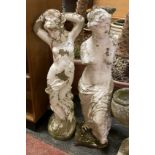 PAIR OF GARDEN STATUES