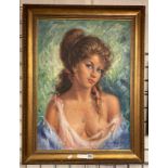 1970' OIL ON CANVAS OF YOUNG GIRL68CMS (H) X 48CMS (W) APPROX