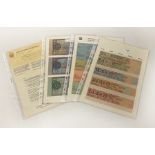 FOUR SETS OF SPECIMEN TRAVELLERS CHEQUES INCL. THOMAS COOK