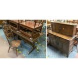ERCOL TABLE, FOUR CHAIRS & DRESSER