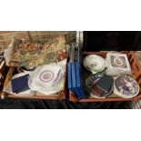 COLLECTION OF DECORATIVE PLATES WITH OTHER INTERESTING ITEMS