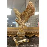 GOLD EFFECT EAGLE ON CRYSTAL BASE 31CMS (H) APPROX