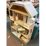 DOLLS HOUSE WITH FURNITURE