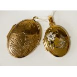 2 9CT GOLD LOCKETS