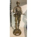 BRONZE MILITARY FIGURE 41CMS (H) APPROX