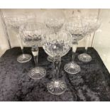SIX ROYAL BRIERLEY HAND CRAFTED CUT CRYSTAL GLASSES