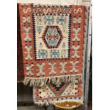 2 KILIM RUNNERS - ONE A/F