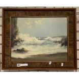 ''OCEAN DRAMA'' HOWARD DEVONALD OIL ON CANVAS FRAMED 7 GALLERY STAMPED 35.5CMS (H) X 45.5CMS (W)