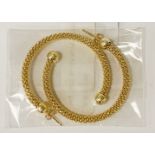 14CT GILT SILVER ROPE EARRINGS