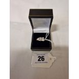 PLATINUM DIAMOND RING SIZE Q - 4.7 GRAMS APPROX