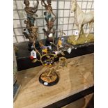 FRENCH ORMOLU BIRD CANDELABRA - 35.5CMS (H) APPROX