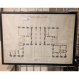 SOMERSET HOUSE LONDON - SIR WILLIAM CHAMBERS ARCHITECT ''THE STRAND FLOOR PLAN'' 53CMS (H) X