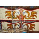 PAINTED FAIRGROUND PANELS (TWO) 35.5CMS (H) X 140CMS (W) APPROX