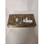 LARGE HM STERLING SILVER LINED CIGAR BOX - APPROX 15 OZ