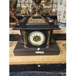 LARGE SLATE MANTLE CLOCK 40CMS (H) APPROX