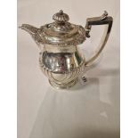 LARGE SILVER H/M TEAPOT - GEORGIAN 32.6OZS APPROX - 22.5 CMS (H)