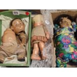3 VINTAGE DOLLS CHINESE, JAPANESE & EUROPEAN HAND PAINTED
