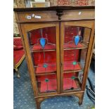 ART NOUVEAU DISPLAY CABINET - A/F