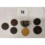 5 EARLY COINS & MEDALS