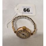 9CT CASED ART DECO LADIES WATCH