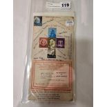 UNUSUAL SOUVENIR PHILATELIC COVER WITH VARIOUS STAMPS