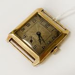 18CT GOLD ART DECO GENTS WATCH