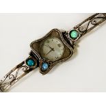 VINTAGE LADIES SILVER & OPAL WATCH JAC LAVIADO