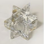 BACCARAT FRENCH CRYSTAL JEWISH STAR OF DAVID PAPERWEIGHT - 6.3 CMS (H) APPROX