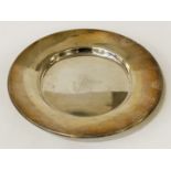 800 SILVER SALVER/PLATE - 5.3 OZS APPROX - 19.5 CMS (D)