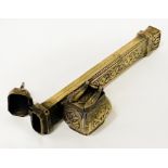 IRANIAN CALLIGRAPHY BRASS HOLDER - 23.5 CMS (L) APPROX