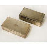 2 H/M SILVER CIGARETTE BOXES LINED 34.3OZS TOTAL - APPROX