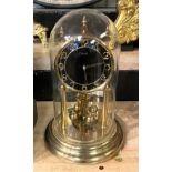 BRASS DOMED CARRIAGE CLOCK WITH KEY