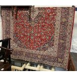 FINE CENTRAL PERSIAN KASHAN CARPET 356CMS X 208CMS