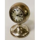 HM SILVER ART DECO DESK CLOCK - 13 CMS (H) APPROX