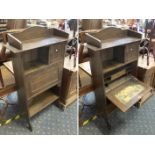 OAK BUREAU/BOOKCASE BY LIBERTY & CO