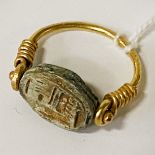 EGYPTIAN SCORPION HIGH CARAT GOLD RING SIZE J