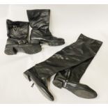 PAIR OF JIMMY CHOO BOOTS SIZE 40 & A PAIR OF PRADA BOOTS SIZE 40.5