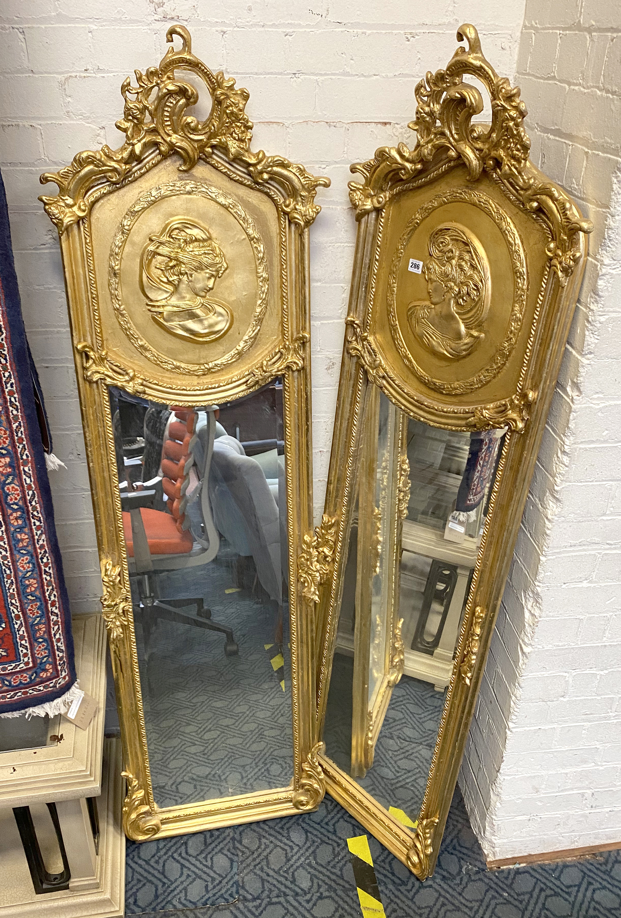 PAIR OF GILT MIRRORS