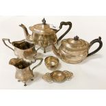 H/M silver tea set approx 38.4 Oz (Imperial) 1088 Grams.