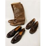 PAIR OF CHURCH'S GENTS BOOTS WITH A PAIR LADIES SIZE 40 & A PAIR OF GENTS SHOES SIZE 40