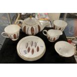 SUSIE COOPER TEASET - ONE PLATE IS A/F