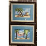 PAIR OF FRAMED BERNARD REID PRINTS