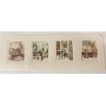 FOUR COLOURED INTERIOR DESIGN SIGNED LTD EDITION PRINTS