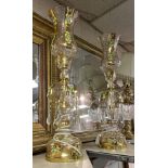 PAIR OF CRYSTAL LAMPS 65CMS (H) APPROX